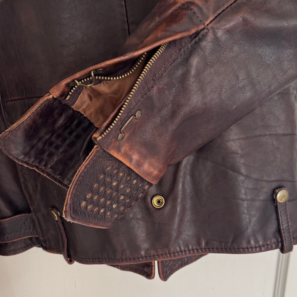 Golden Goose Dark Brown Leather Jacket - Size L - Picture 13 of 17